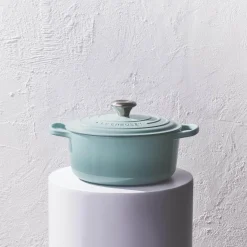 Le Creuset Signature 26cm Cast Iron Round Casserole - Sea Salt