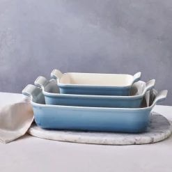 Le Creuset Stoneware Heritage 32cm Deep Rectangular Dish - Chambray