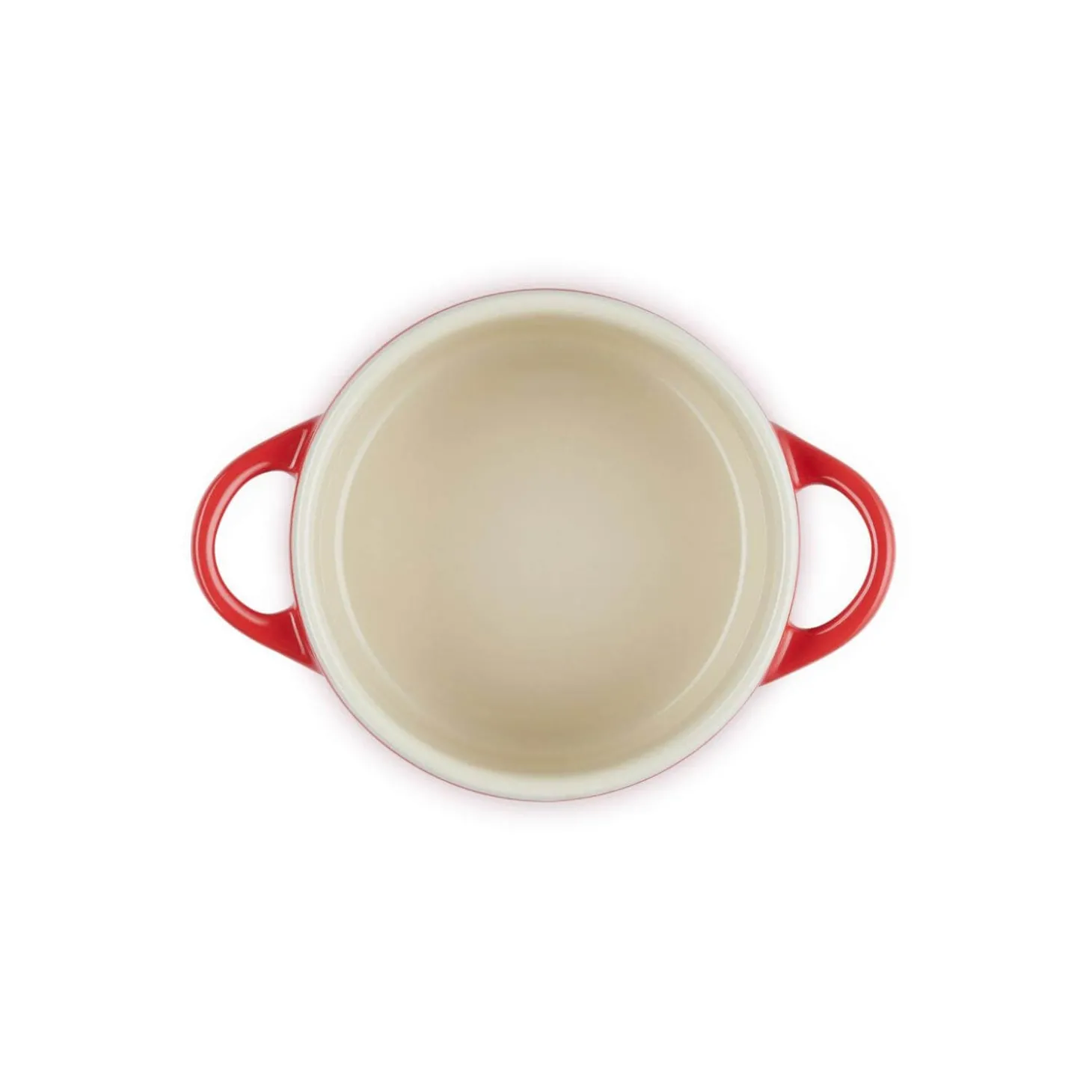 Le Creuset Stoneware Petite Casserole with Gold Heart Knob - Cerise