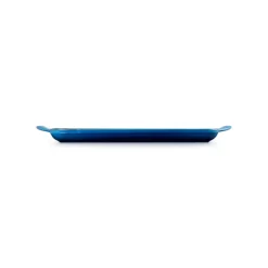 Le Creuset Traditional Cast Iron 32cm Rectangular Grill - Azure