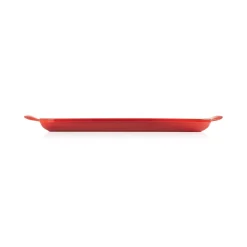 Le Creuset Traditional Cast Iron 32cm Rectangular Grill - Cerise