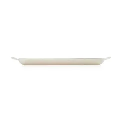 Le Creuset Traditional Cast Iron 32cm Rectangular Grill - Meringue