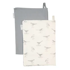 Mary Berry English Garden 100% Cotton 2 Piece Tea Towel Set - Birds