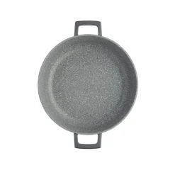 Masterclass Cast Aluminium 20cm Lightweight Round Casserole Dish - Black