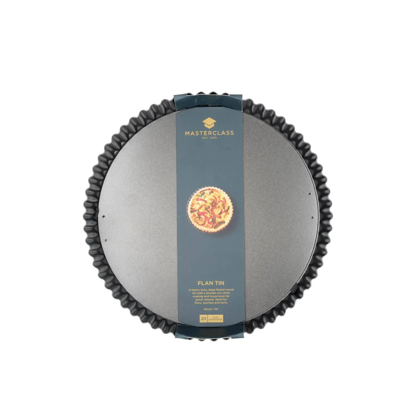 Masterclass Loose Base Fluted Quiche Tin - 25cm