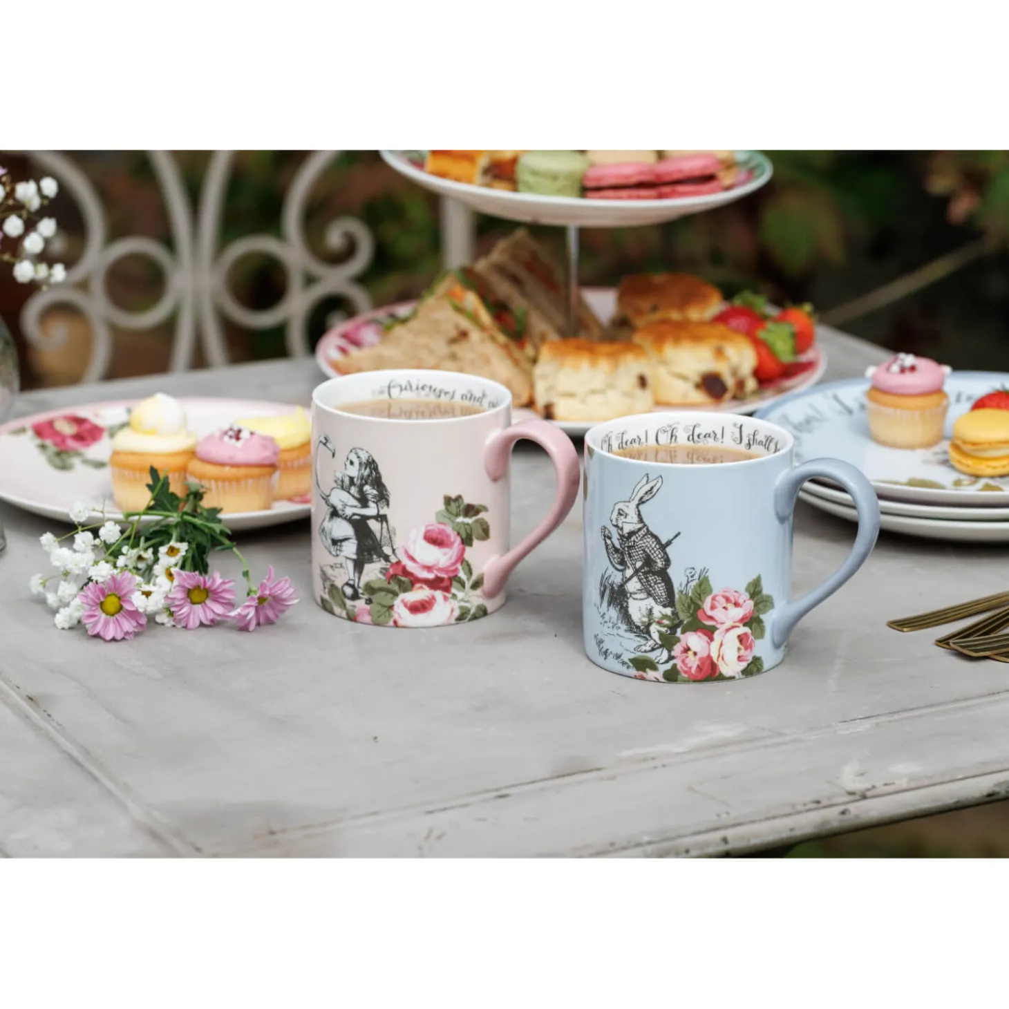 Mikasa V&A Alice In Wonderland His & Hers Bone China Mugs