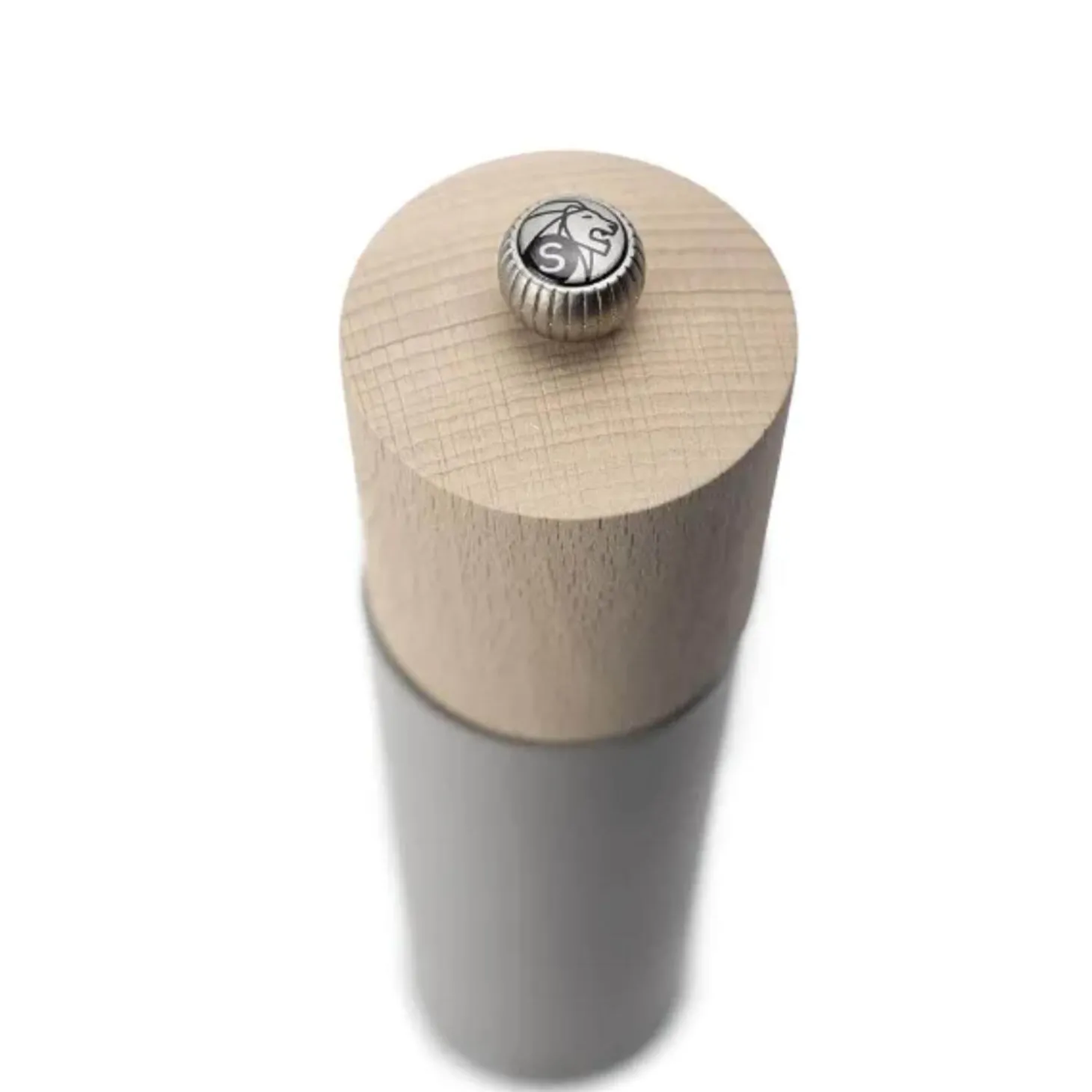 Peugeot Boreal 21cm Beech Salt Mill - Pebble Grey