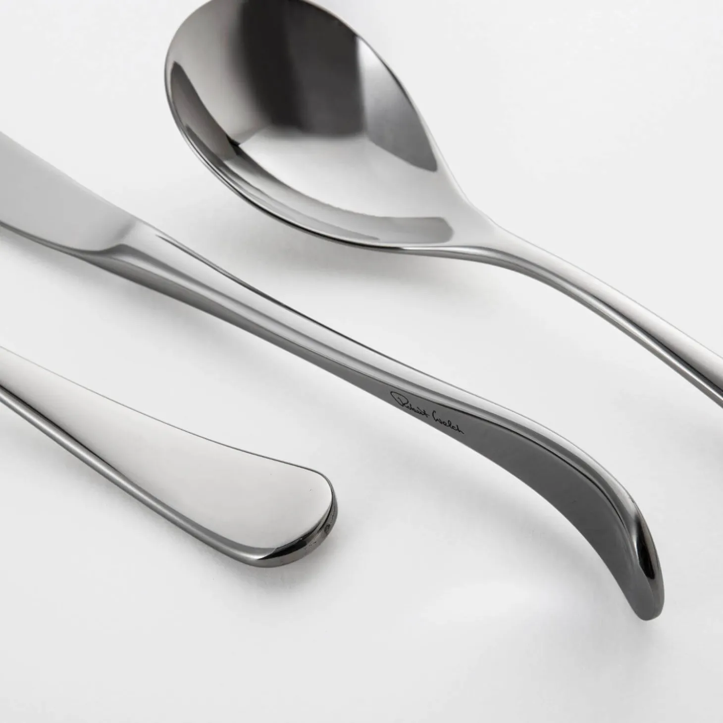 Robert Welch Ashbury Bright Stainless Steel Serving Spoon
