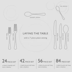 Robert Welch Stanton Bright Stainless Steel Cutlery Set - 24 Piece