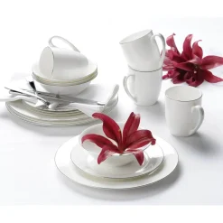 Royal Worcester Serendipity Platinum Soup Plate - White