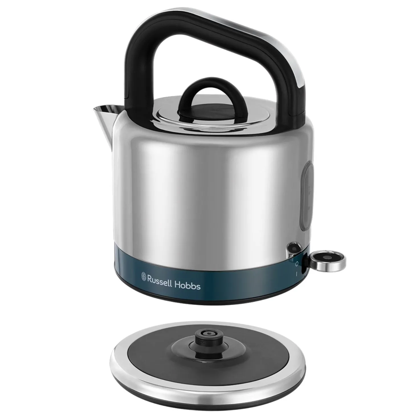 Russell Hobbs Distinctions 1.5 Litre Stainless Steel Kettle - Ocean Blue