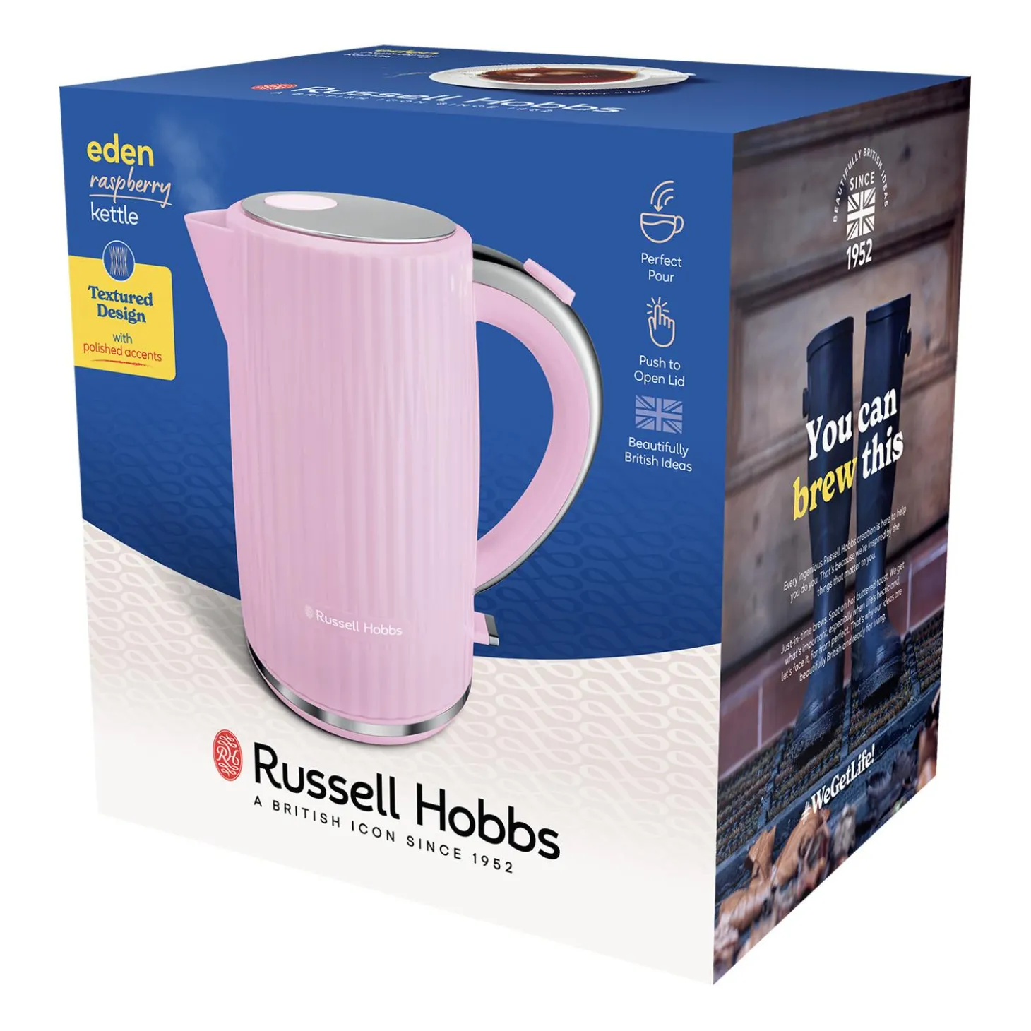 Russell Hobbs 27362 Eden 1.7 Litre Kettle - Raspberry Pink
