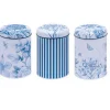 Sanderson Set Of 3 Caddies - Etchings & Roses