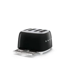 Smeg Jug Kettle & 4 Slice Toaster Set - Black