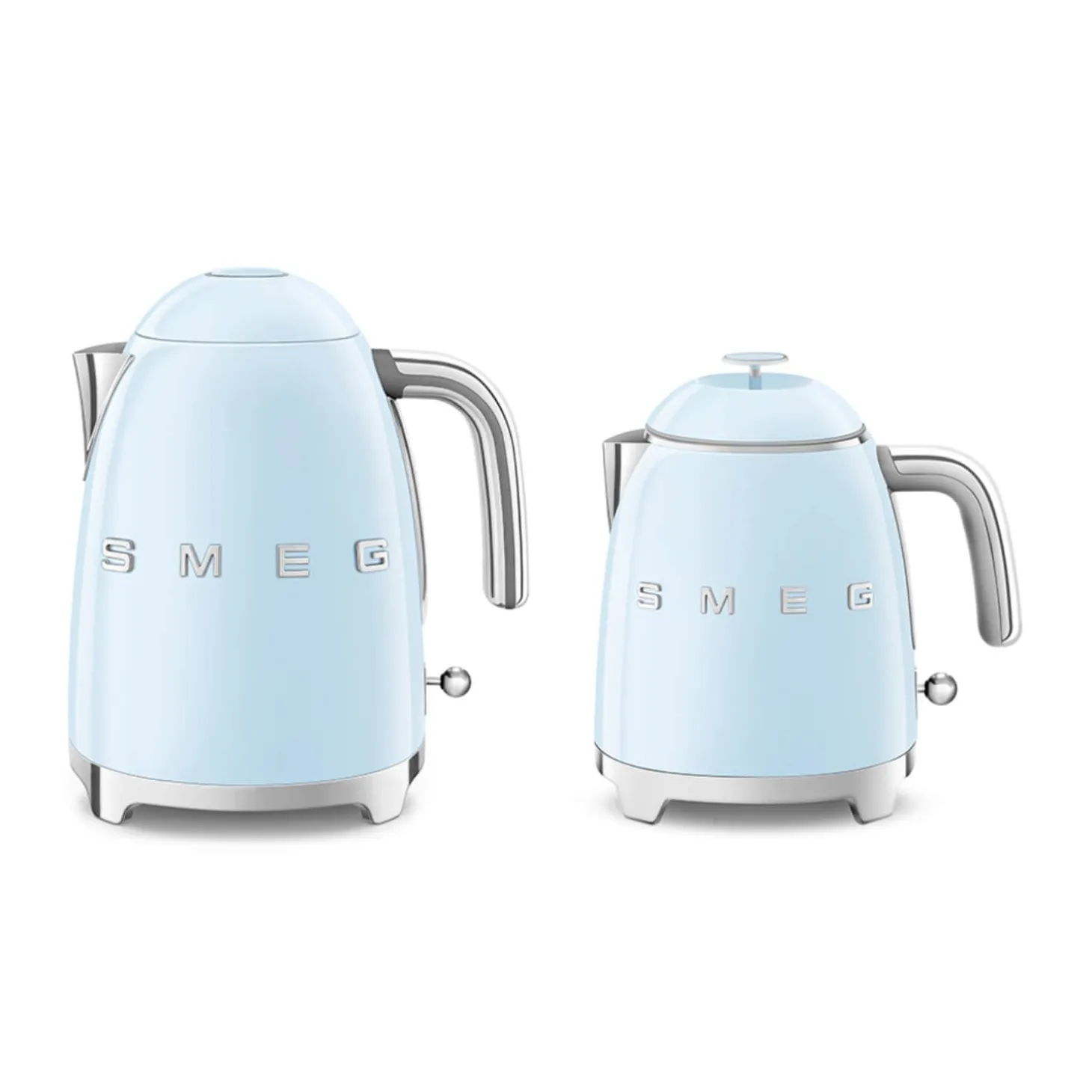 Smeg Mini Kettle & 2 Slice Toaster Set - Pastel Blue