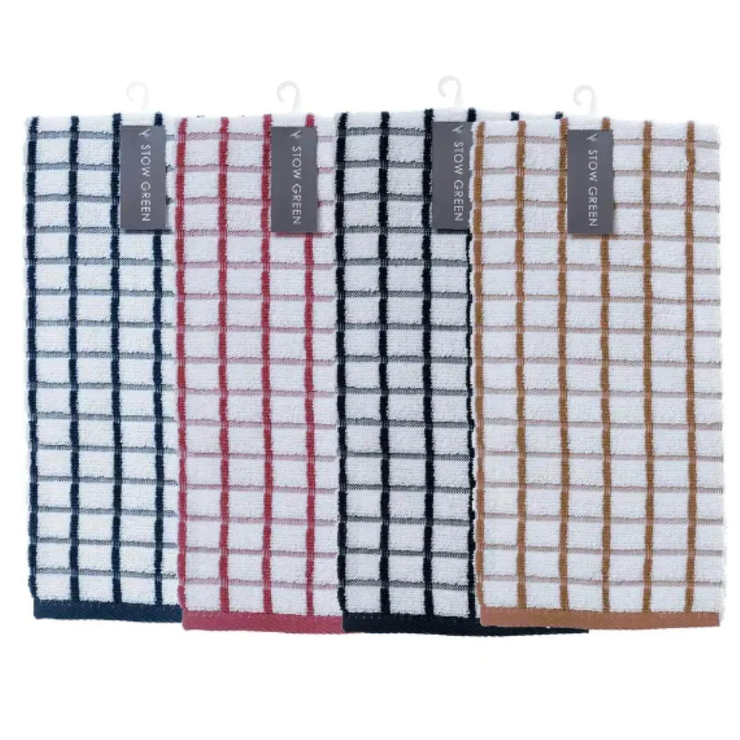 Stow Green 100% Cotton Richmond Waffle Tea Towel - Assorted