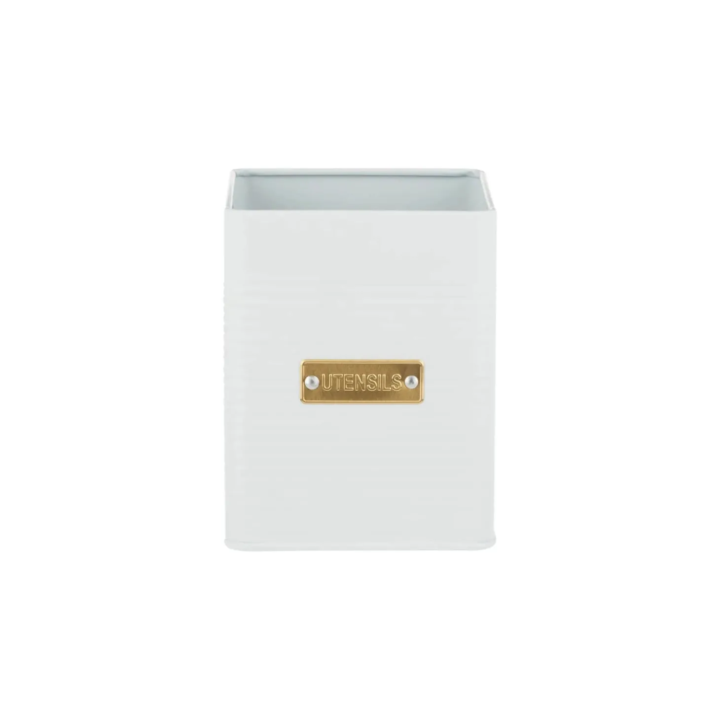 Typhoon Square Utensil Pot - Otto White