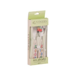 Viners 2-Piece Childrens Travel Cutlery Set & Case - All Aboard