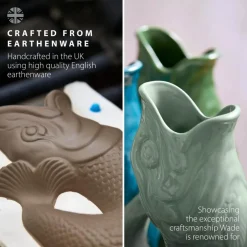 Wade Fish Earthenware 1.2 Litre Gluggle Jug - Sage