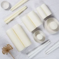 Wax Lyrical Unfragranced 25cm Tapered Dinner Candle - Ivory