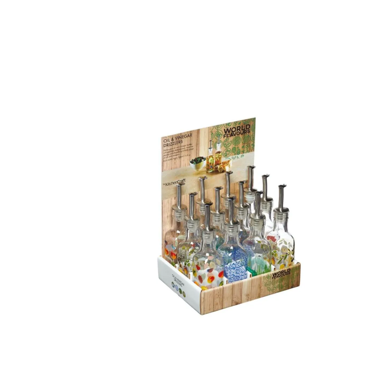World of Flavours 180ml Oil & Vinegar Pourers