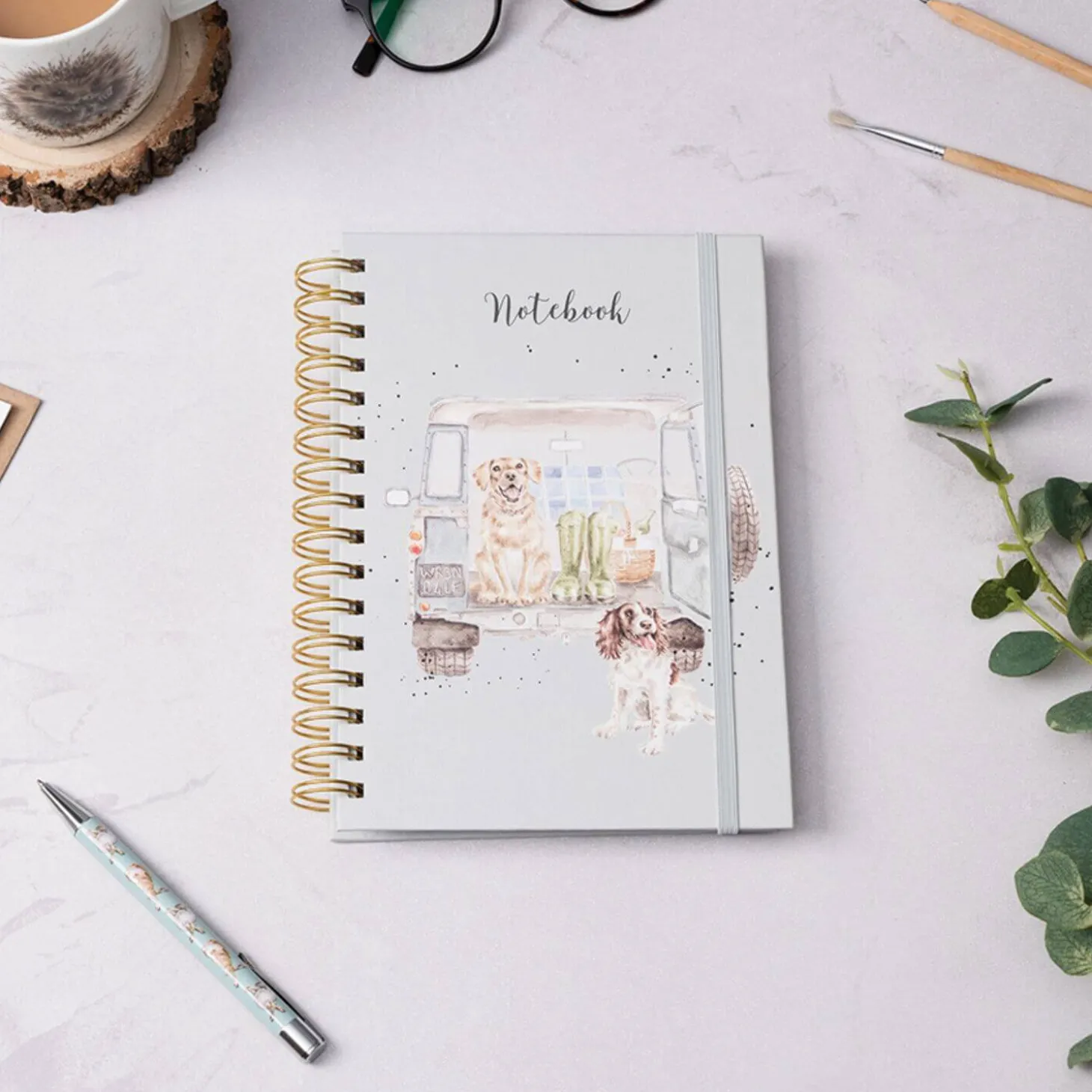 Wrendale Designs by Hannah Dale A5 Notebook - Paws For A Picnic - Labrador & Spaniel
