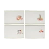 Wrendale Designs by Hannah Dale 100% Cotton Fabric  Set of 4 Placemats - Garden Friends