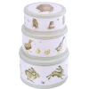 Wrendale Designs by Hannah Dale 3 Piece Cake Tin Nest - Hare, Duck & Owl