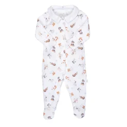 Wrendale Designs Little Wren Little Paws Printed Babygrow - 0-3 Months