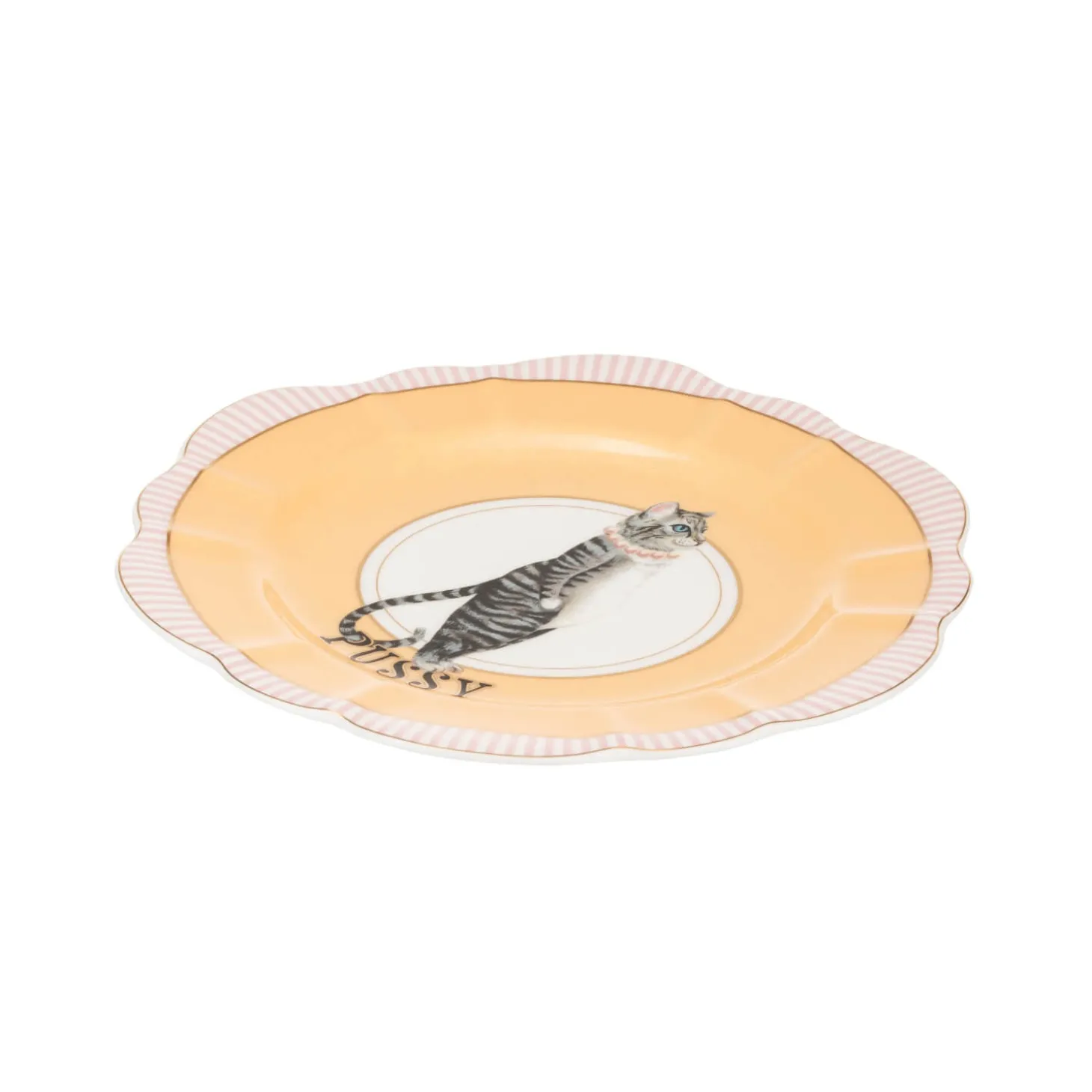 Yvonne Ellen 23cm Fine China Flower Plate - Pussy