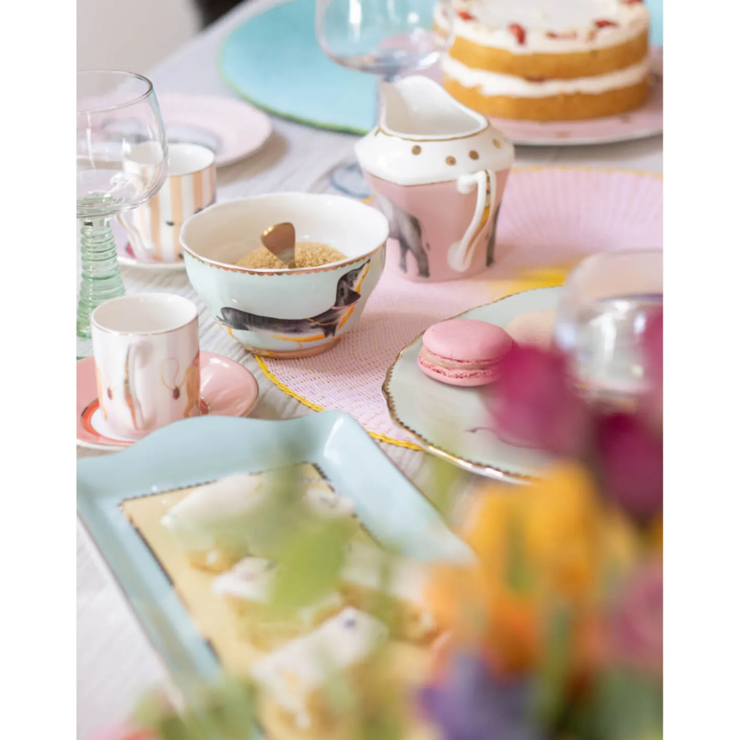 Yvonne Ellen Fine China Teacup & Saucer - Doggie