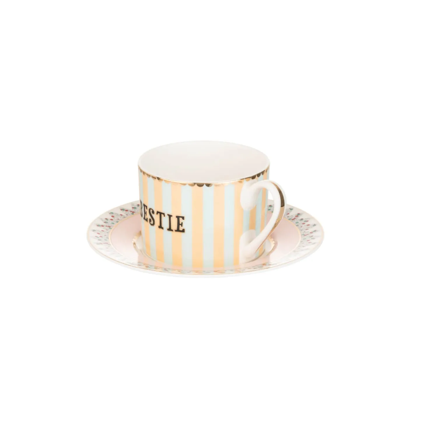 Yvonne Ellen Fine China Teacup & Saucer - Bestie