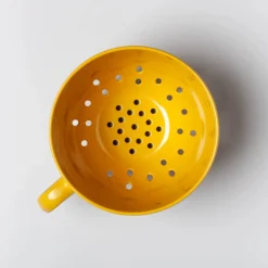 Zeal Berry 10cm Melamine Colander with Handle - Mustard